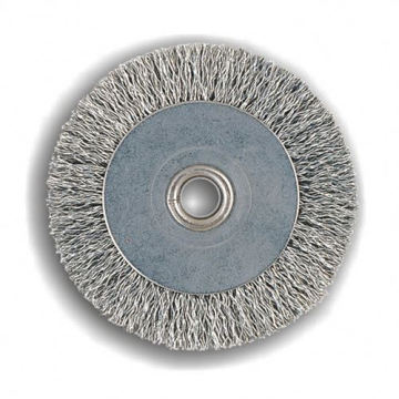 D55-100  Crimped Iron Wire Wheel Brush with High Density Filaments For Keys Machine